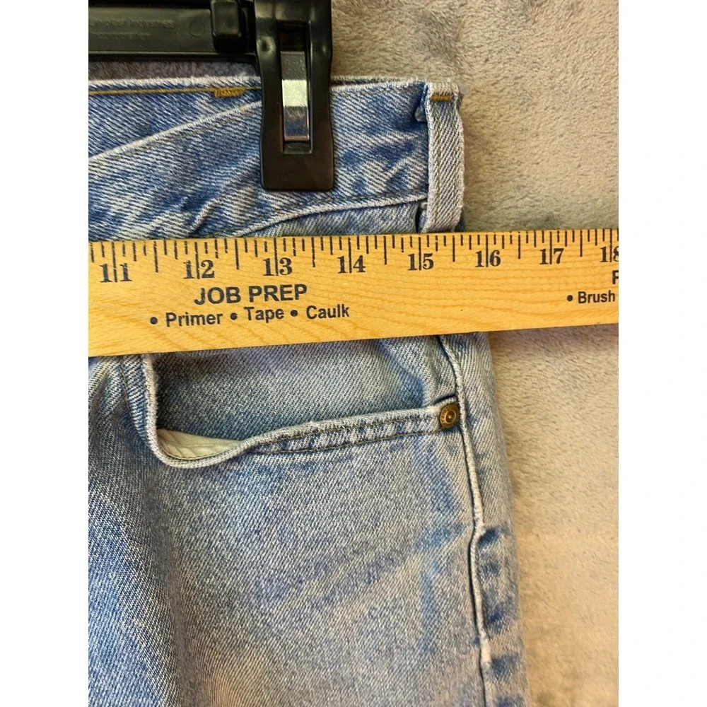 Carhartt Mens Distressed Light Wash Denim Work Jeans Straight Leg 29x27 Vintage